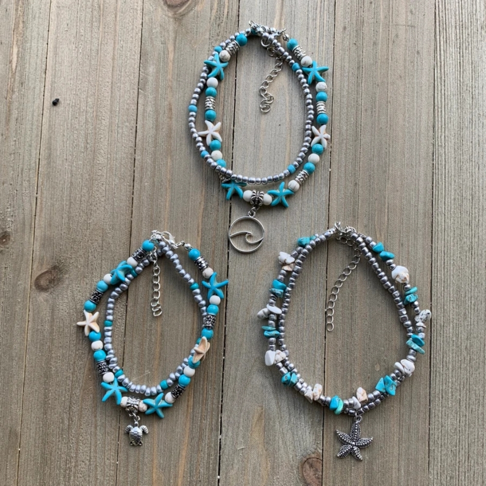 Choice of Boho Sea Anklets
